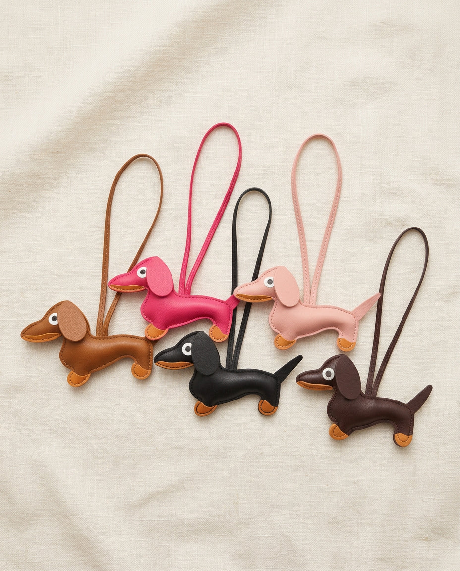 The Dachshund Charm color range on linen